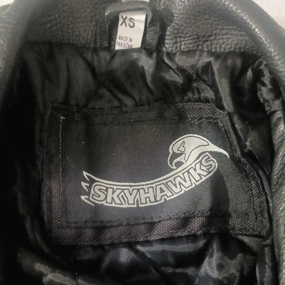 Women's Black Leather Jacket - Picture 3 of 4